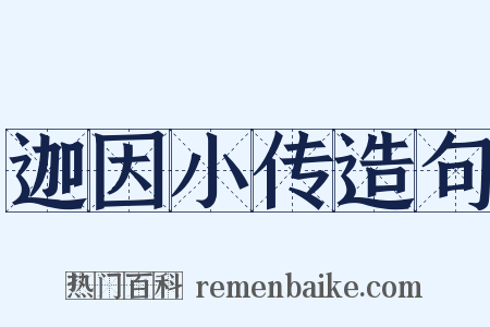 迦因小传造句是什么意思的图片
